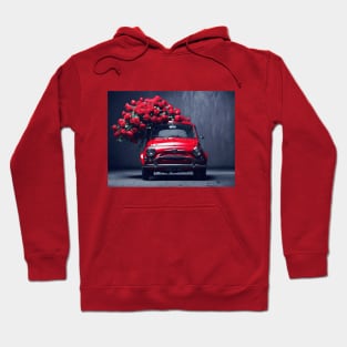 Where The Red Roses Grow - Fiat 500 in the 1960s Hoodie